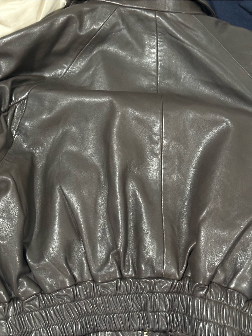ALLSAINTS CROPPED SHEEP LEATHER JACKET - Picture 8 of 13